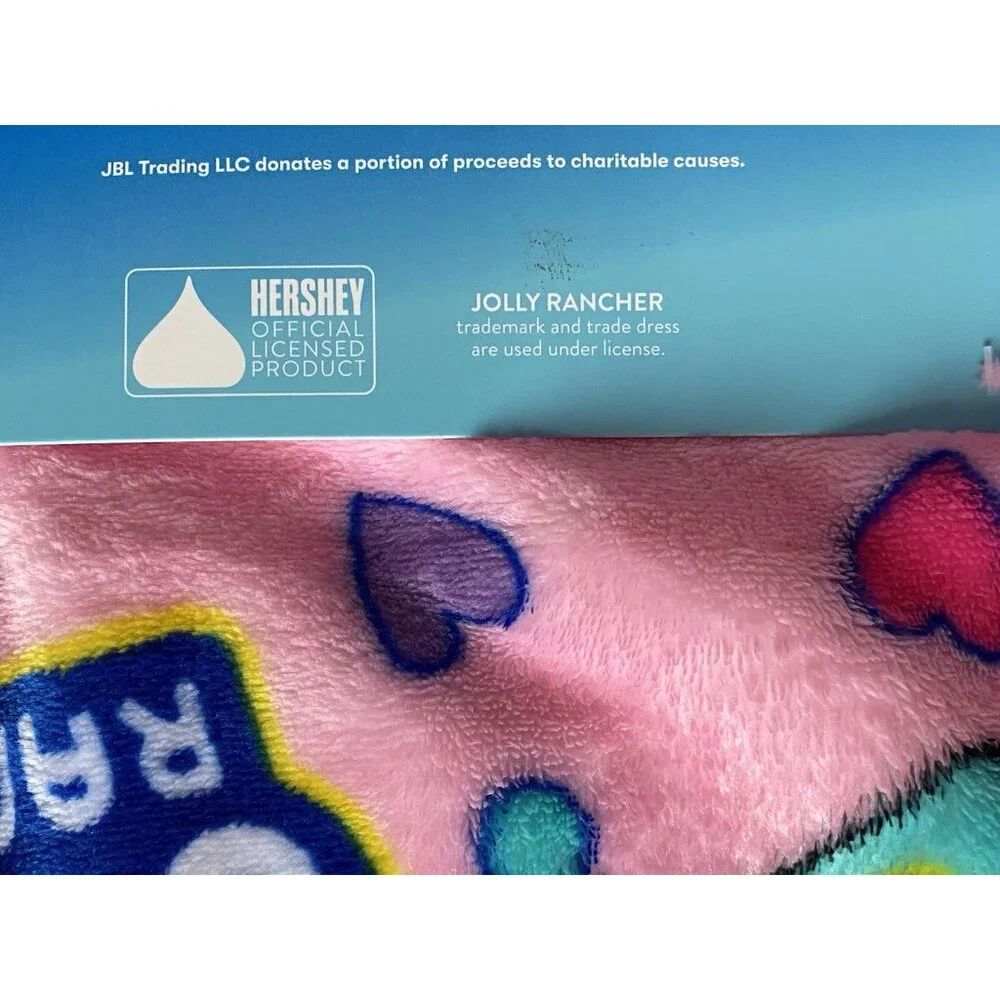 Jolly Rancher Hard Candy Oversized Soft Plush Throw Blanket‎ 60” X 70” Pink NEW